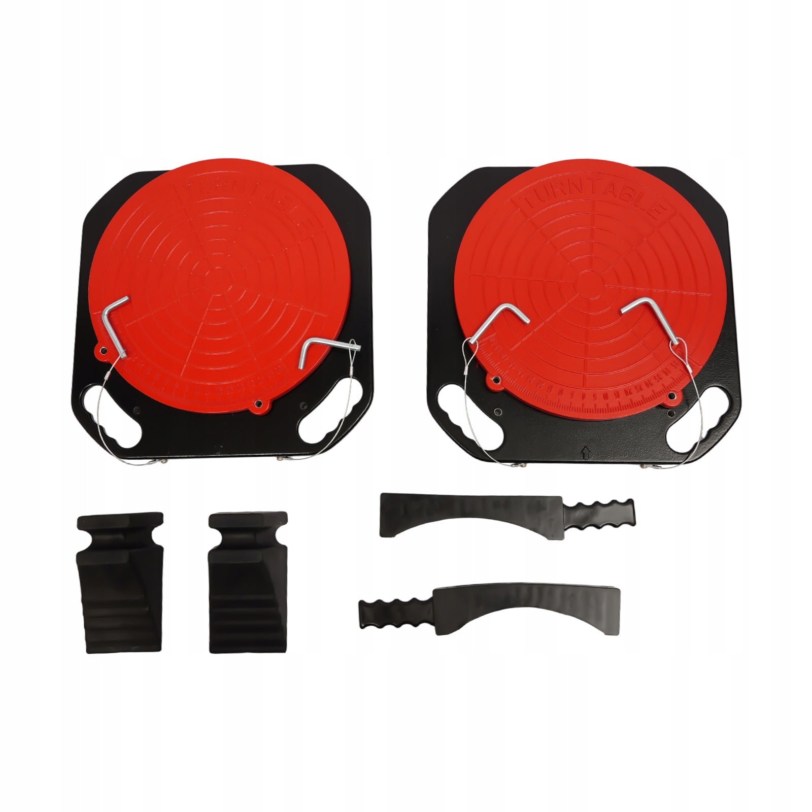 2PCS PROFESSIONAL WHEEL ALIGNMENT TURN PLATES WITH SCALE 3T LOAD CAPACITY