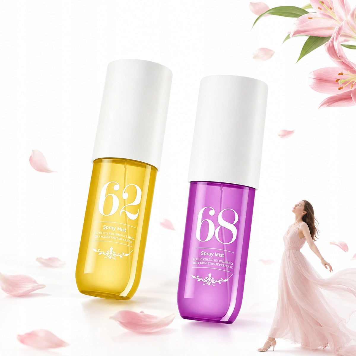 2PCS Perfumed Mist Spray Fragrance Set Miniature 90 ml