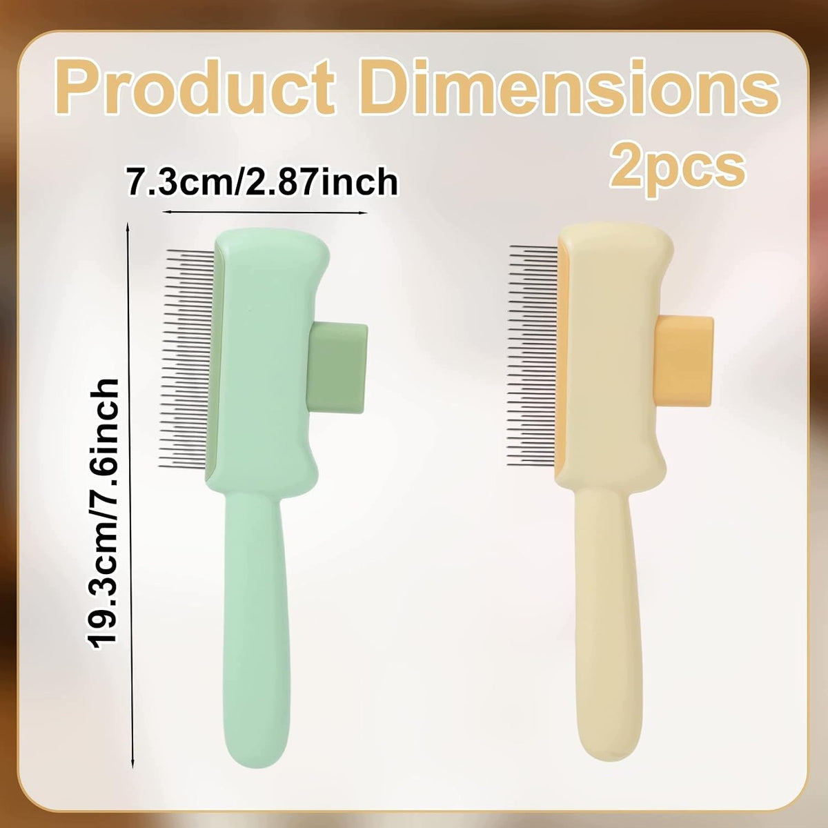 2PCS SELF-CLEANING COMB FOR CATS AND DOGS GROOMING BRUSH