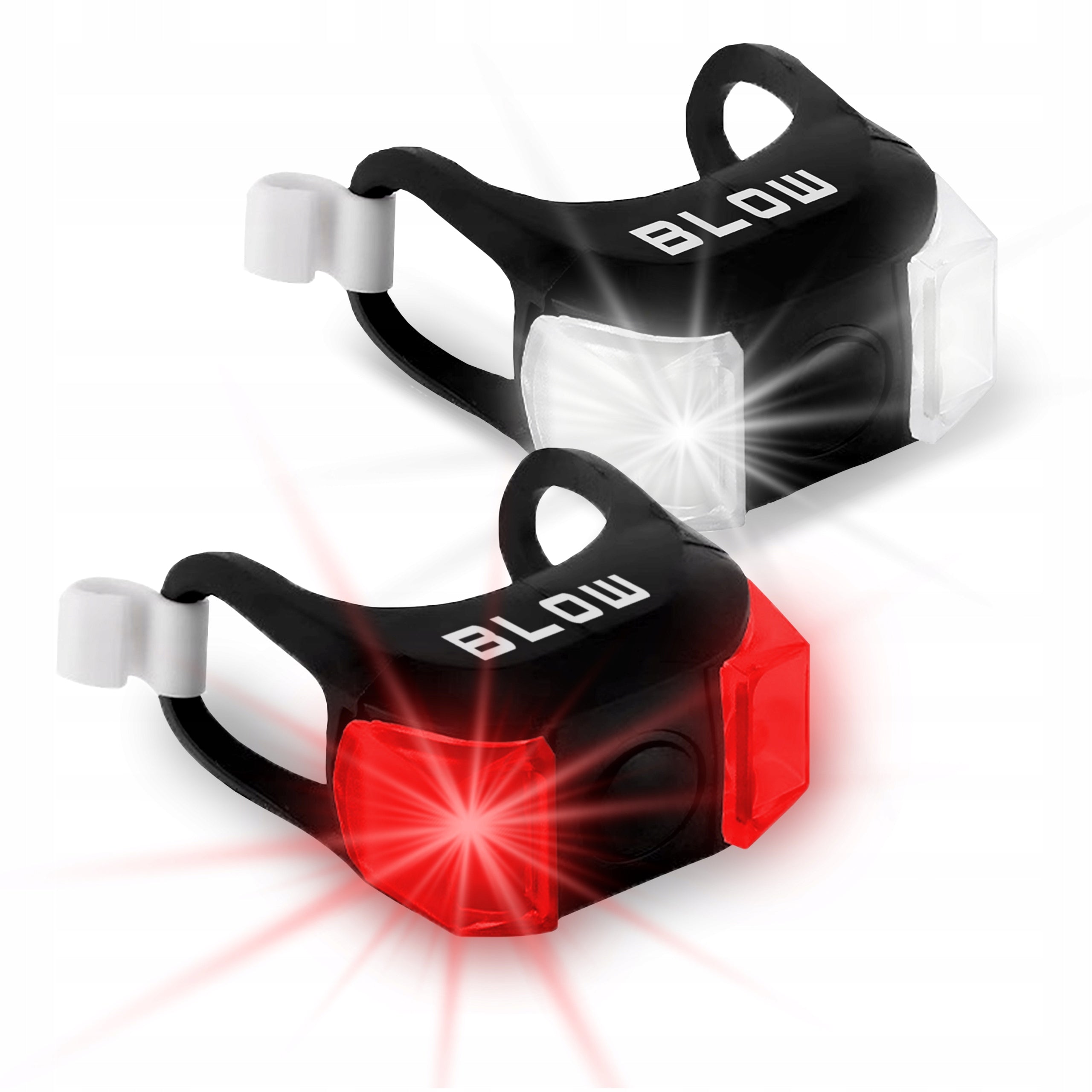 2PCS SILICONE BIKE LIGHTS LED SET FRONT BACK FOR BIKE BACKPACK Packaging status original