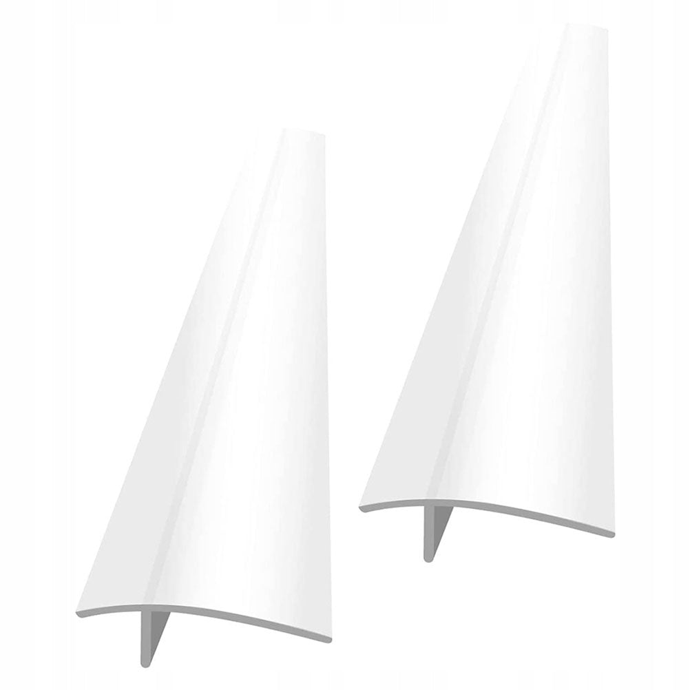 2PCS SILICONE SIMPLE KITCHEN SLOT COVERS WHITE
