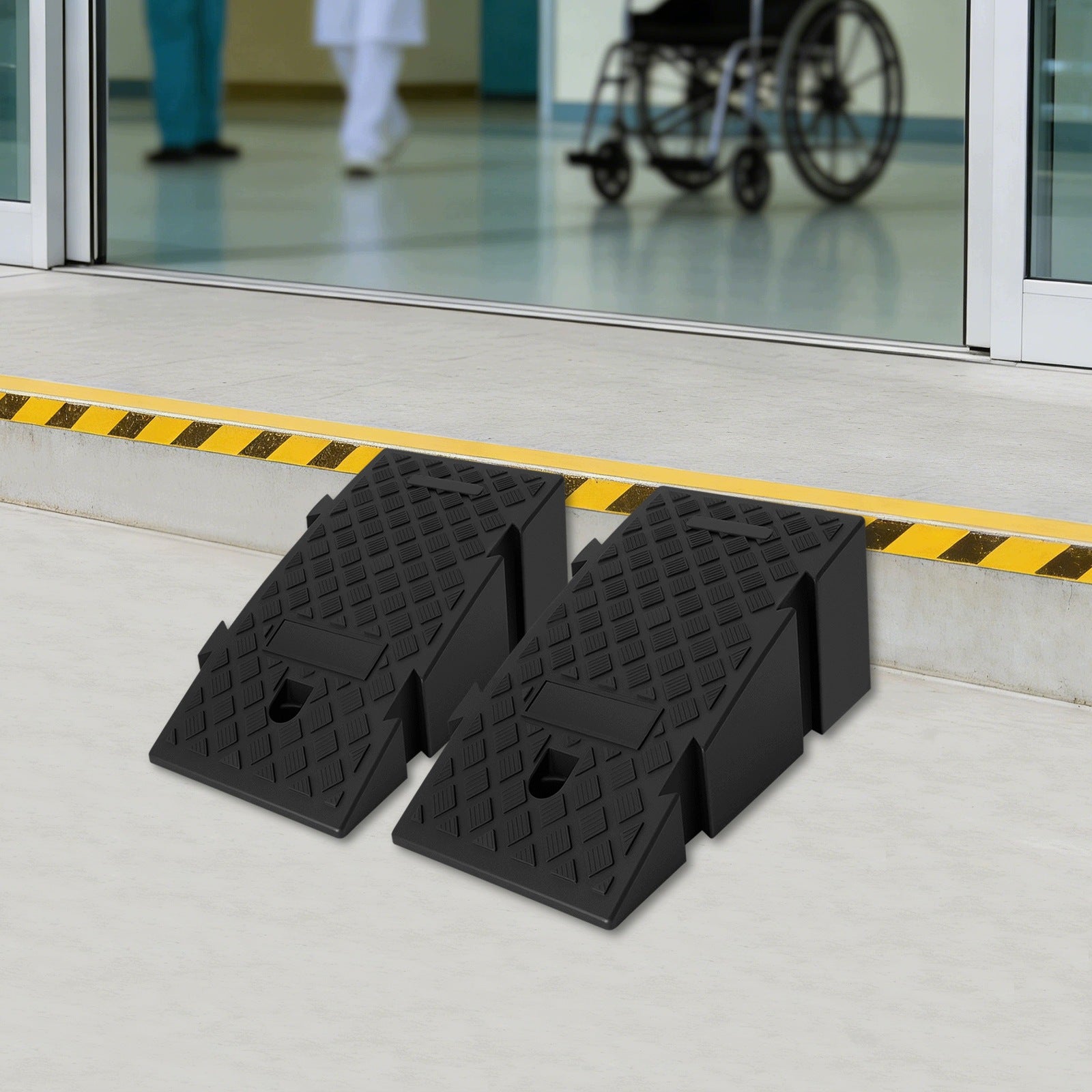 2Pcs 19cm Car Ramps, Portable Non-Slip Plastic Service Ramps Manufacturer code yhyyyy