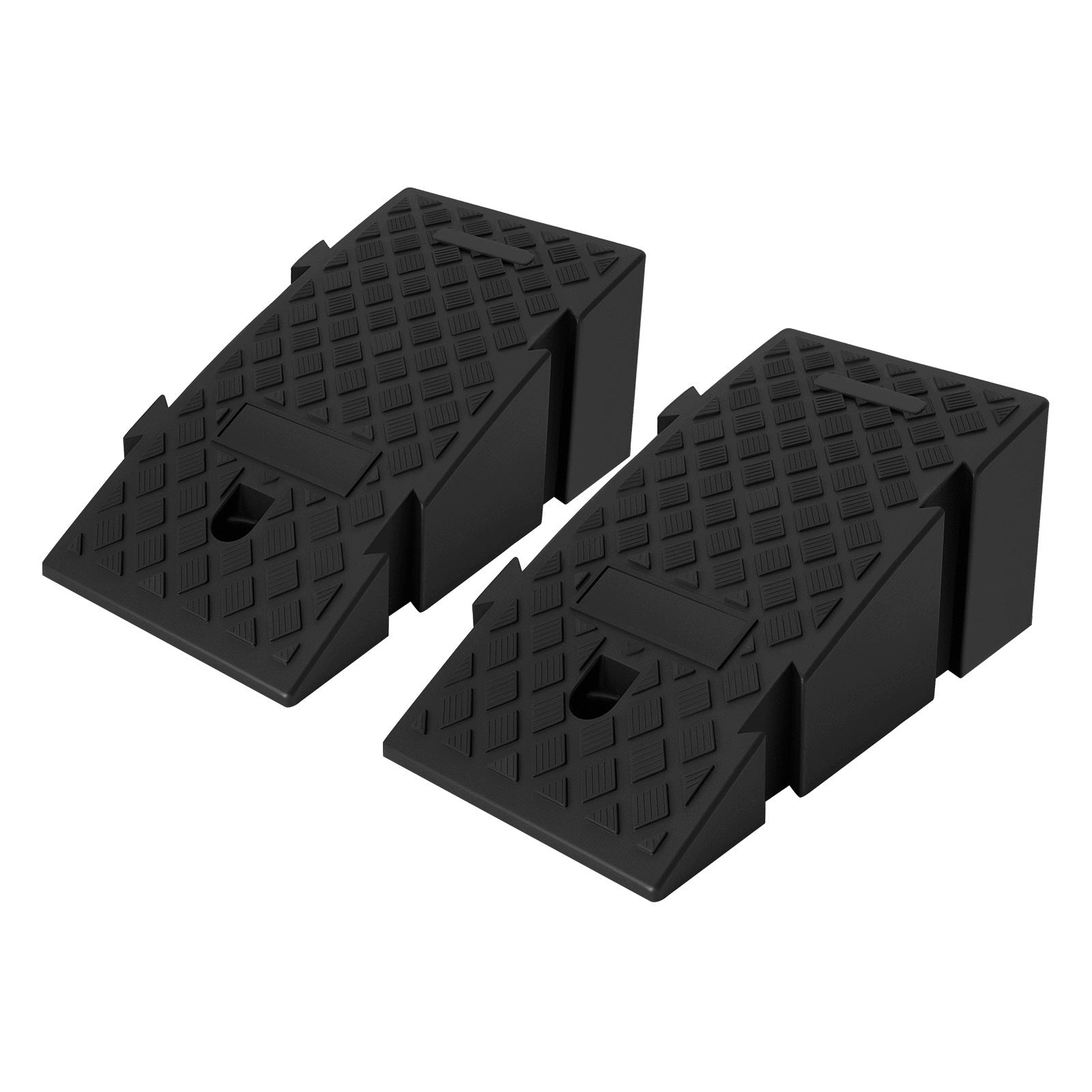2Pcs 19cm Car Ramps, Portable Non-Slip Plastic Service Ramps