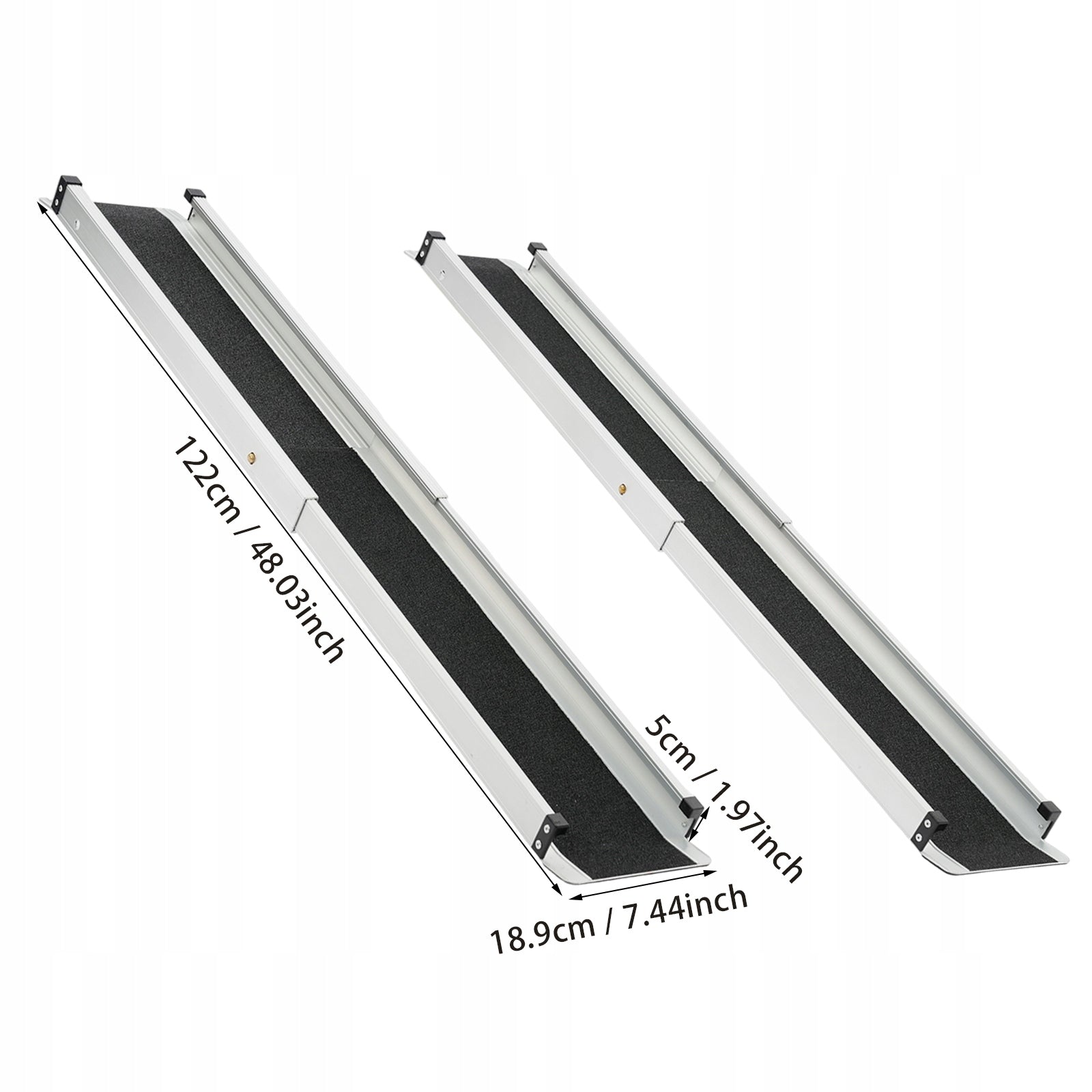 2Pcs Aluminum Alloy Ramps for Telescopic Wheelchair with Storage Bag-300kg Manufacturer code kk66767