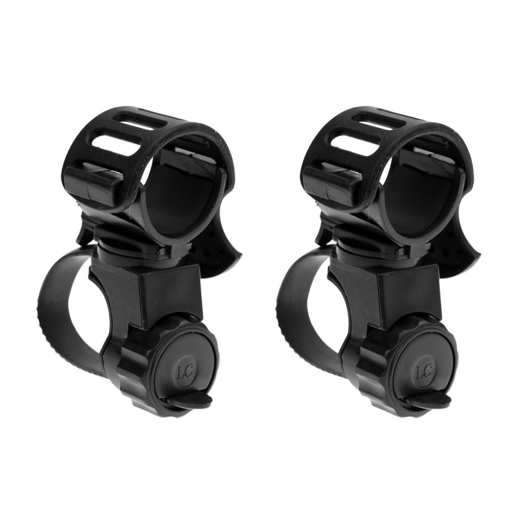 2Pcs Bike Bicycle Cycling Flashlight Mount Clip Torch Grip Bracket Holder Packaging status original