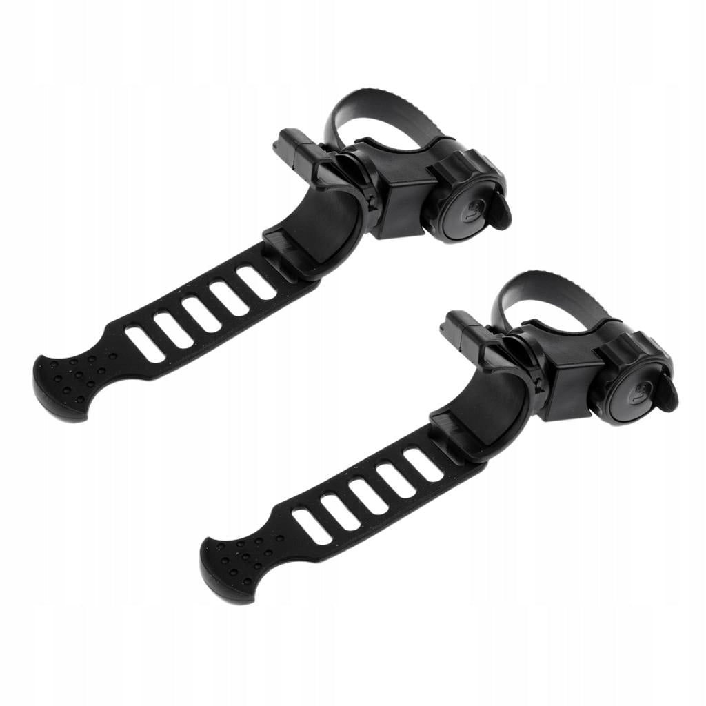 2Pcs Bike Bicycle Cycling Flashlight Mount Clip Torch Grip Bracket Holder Set contents lamp