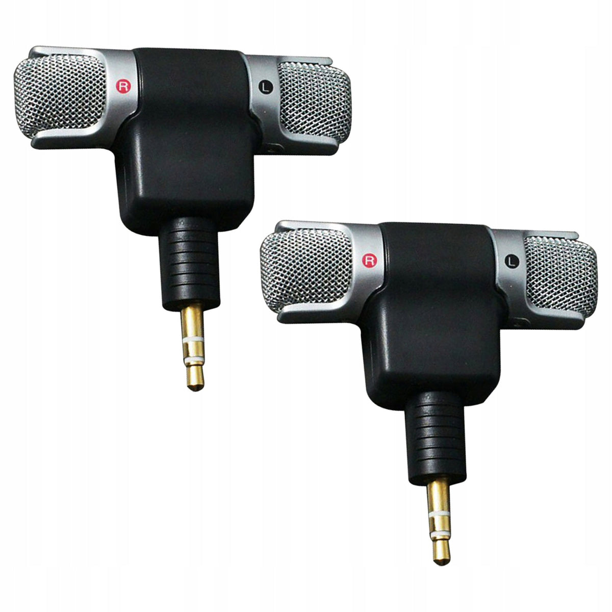 2Pcs Black Mini Laptop Microphone USB Plug & Play for Clear Pc Audio