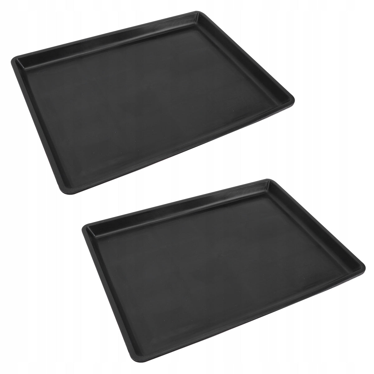 2Pcs Black Plastic Pet Cage Trays Durable Poop Pans for Pets Manufacturer code 13080589
