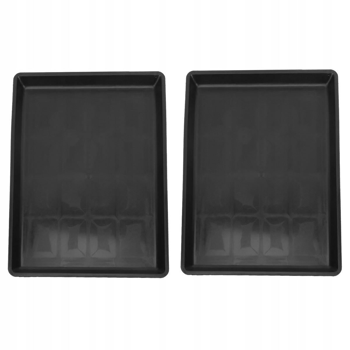 2Pcs Black Plastic Pet Cage Trays Durable Poop Pans for Pets
