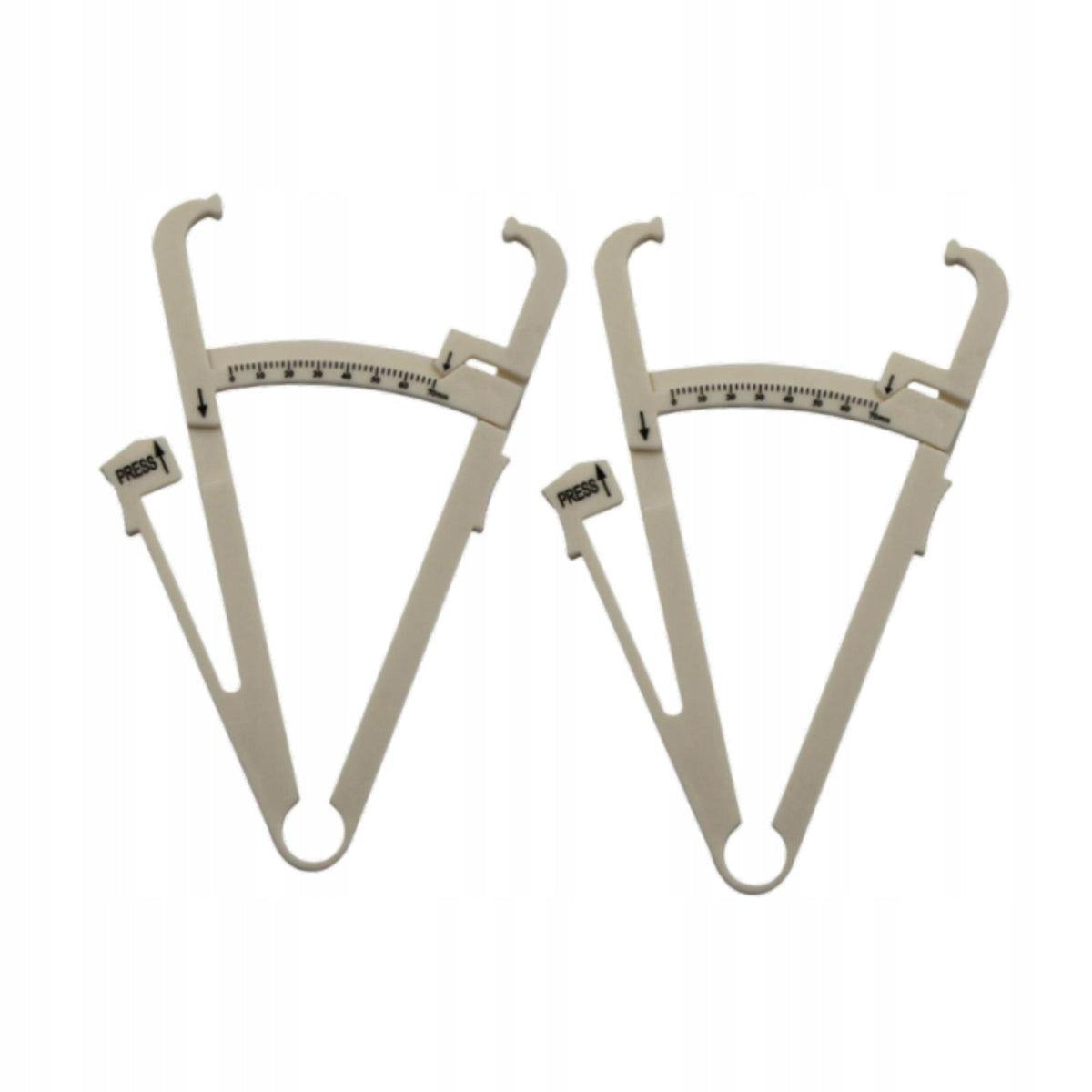 2Pcs Body Caliper Tool for Fitness Professional Reliable White Single Scale Packaging status original