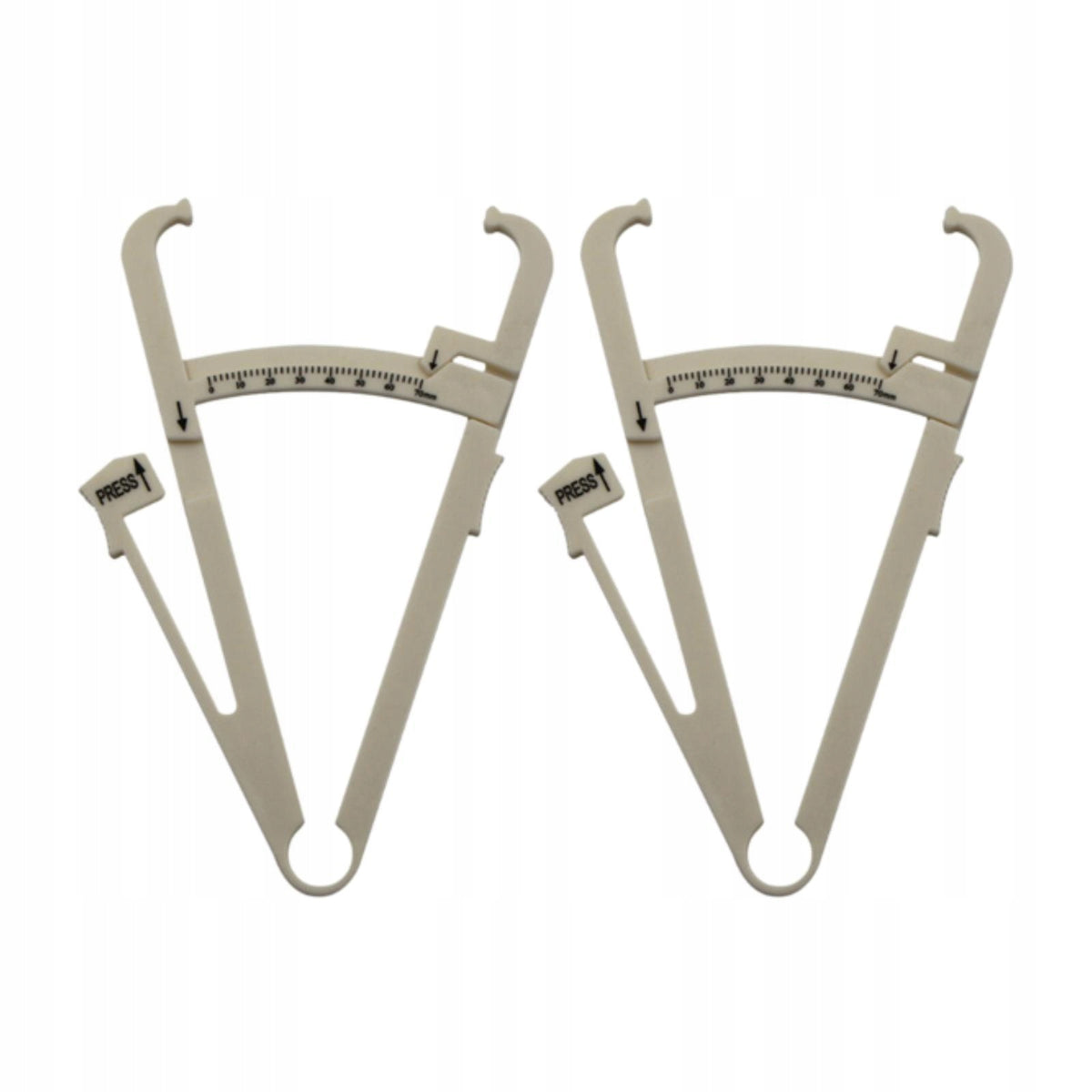 2Pcs Body Caliper Tool for Fitness Professional Reliable White Single Scale