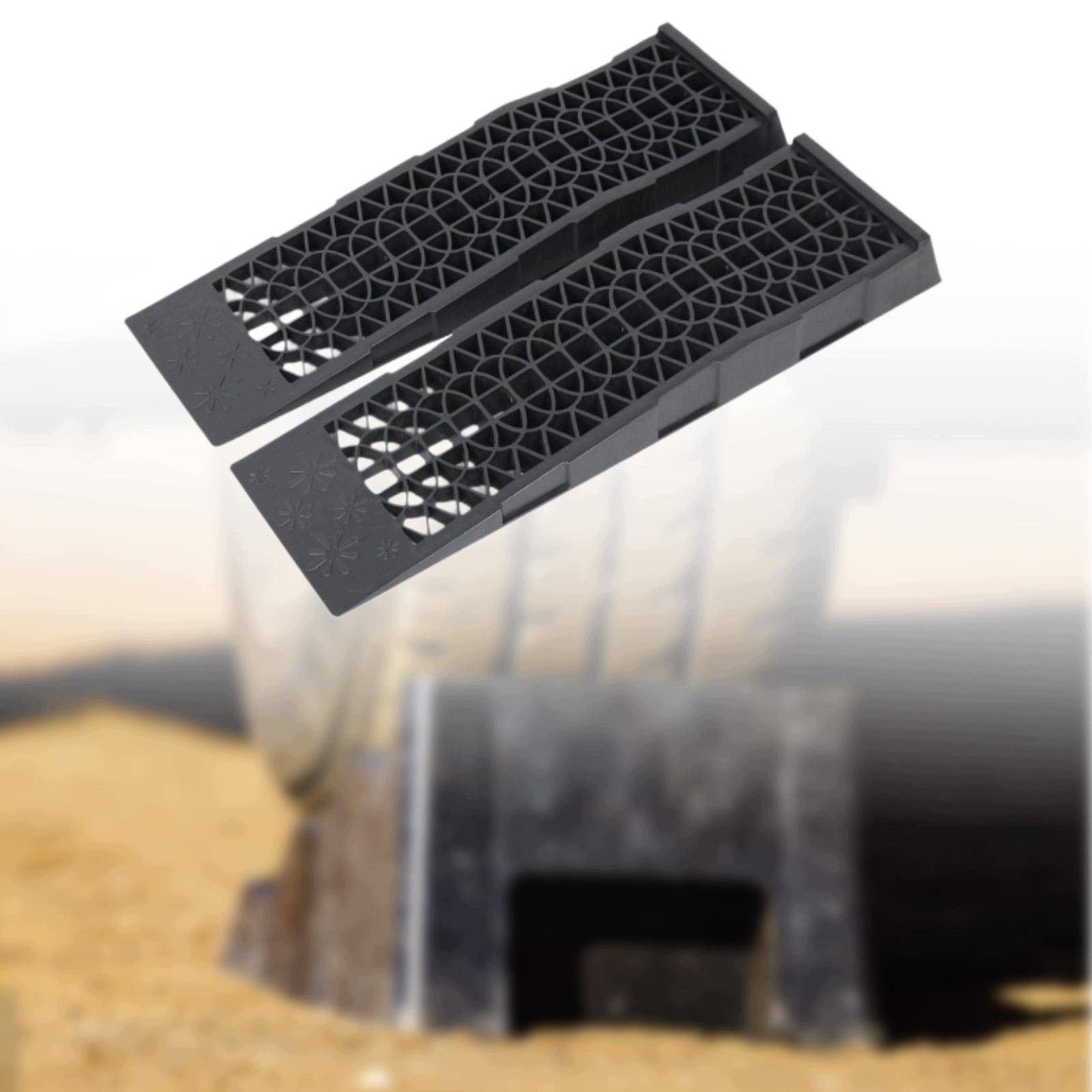 2Pcs Car Ramps 6600 lbs. Capacity Per Pair for Low Chassis Flower Texture