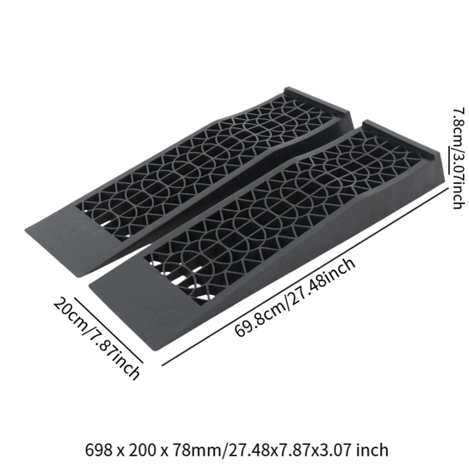 2Pcs Car Ramps Portable Low Profile for Low Chassis Cars no Flower Texture Product weight with unit packaging 3.592 kg