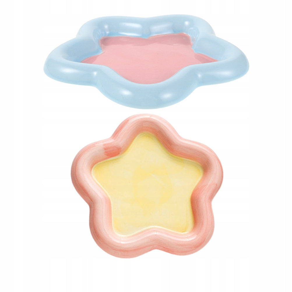 2Pcs Easy-Clean Ceramic Bowls for Cats and Dogs Brand no brand