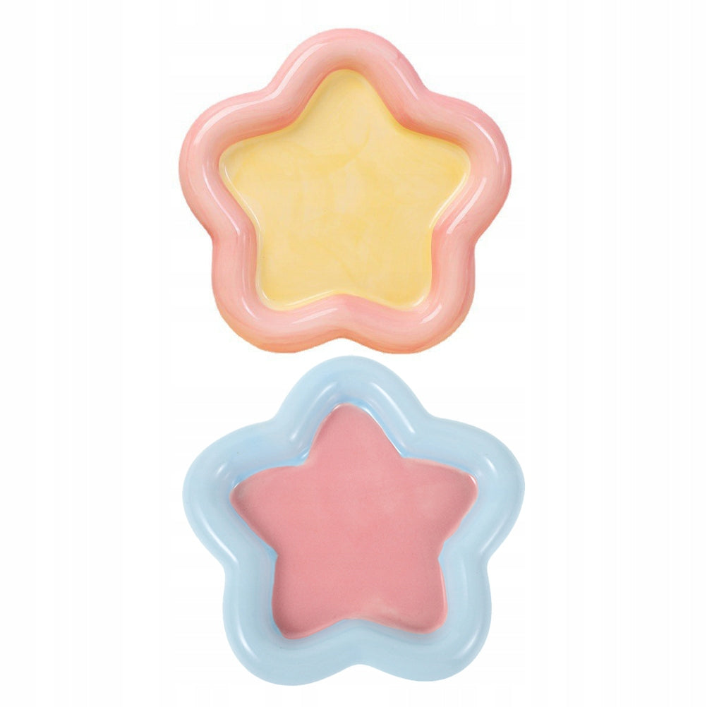 2Pcs Easy-Clean Ceramic Bowls for Cats and Dogs