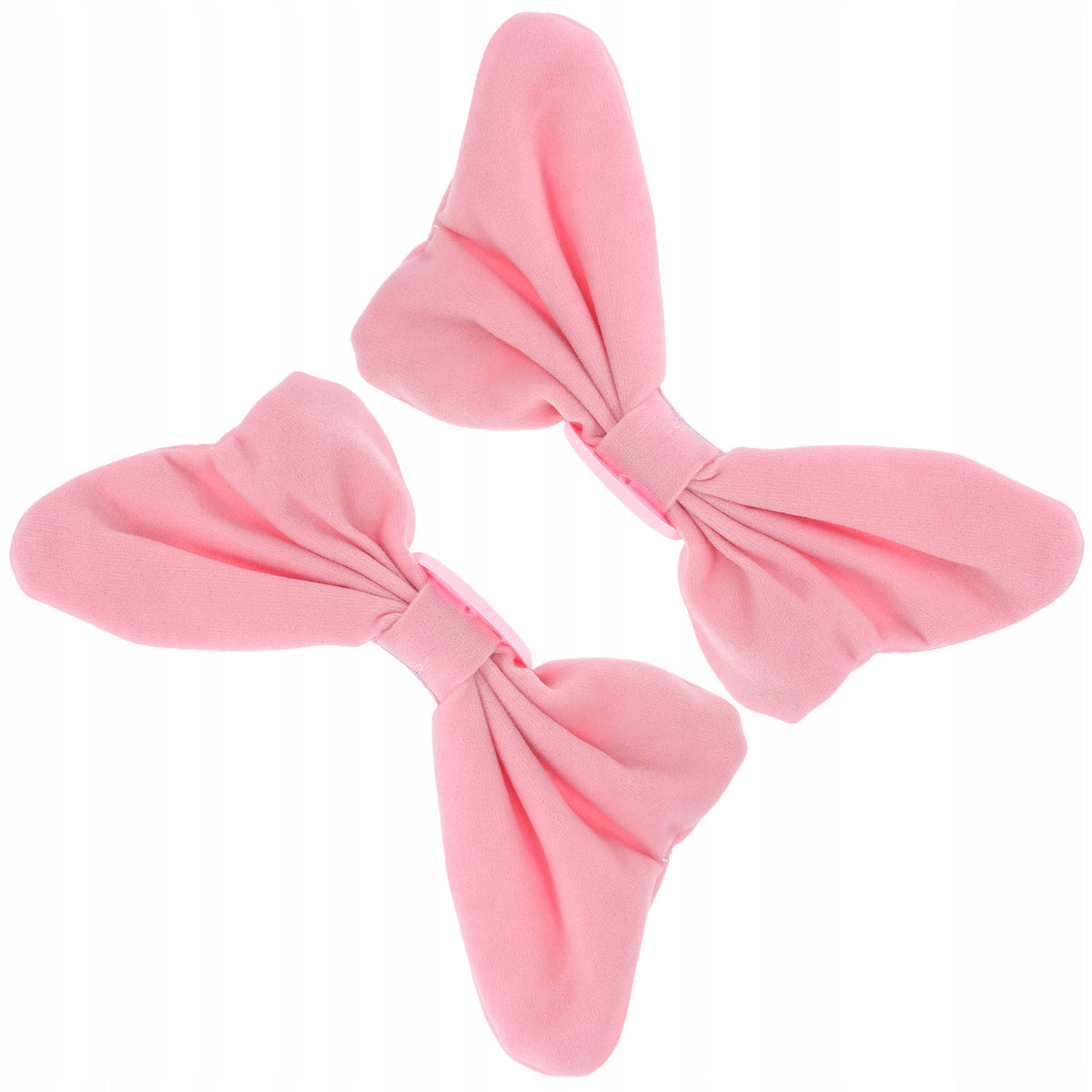 2Pcs Girly Pink Plush Bow Decoration for Scooter and Bike Color pink