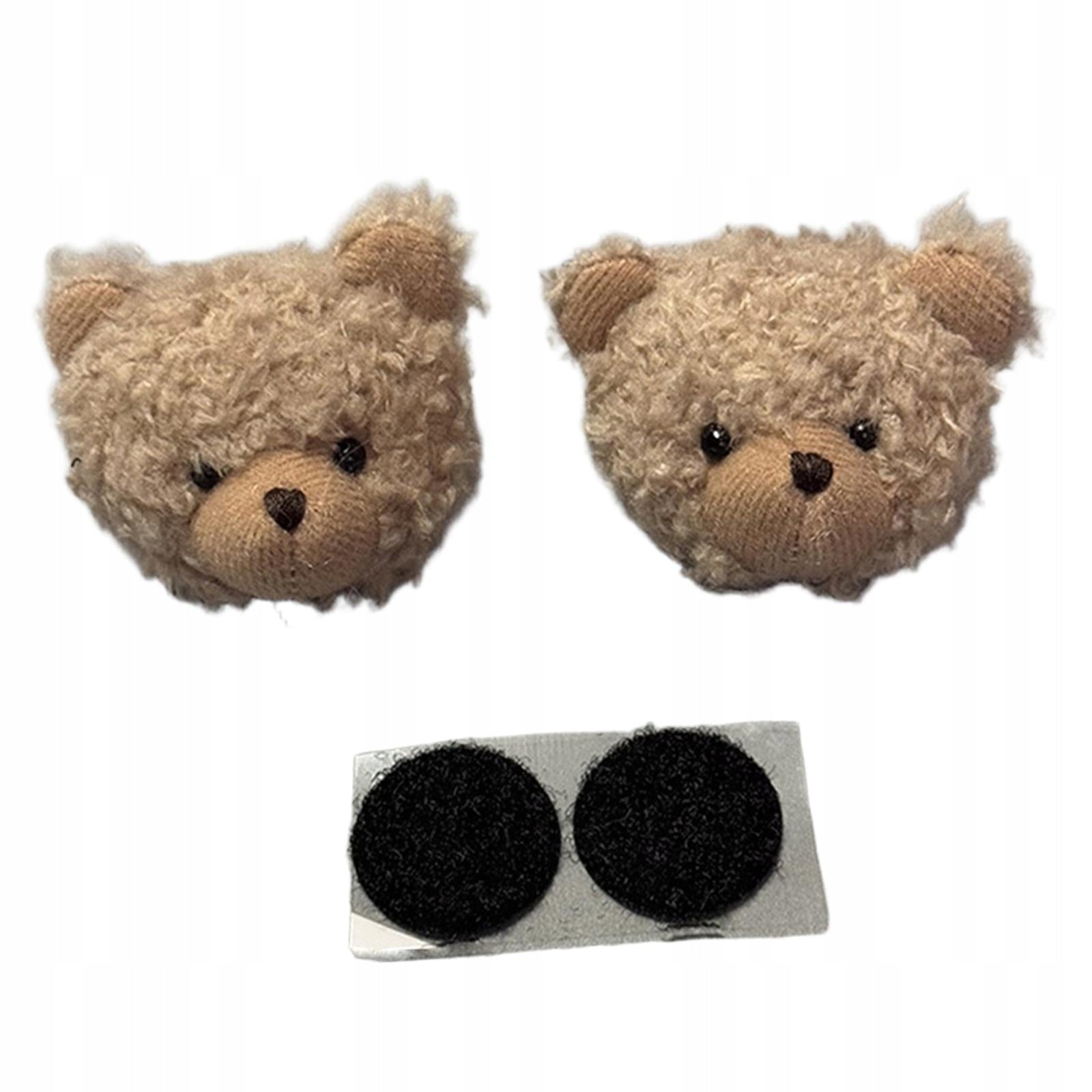 2Pcs Helmet Decorations Helmet Embellishments Removable for Women Brown