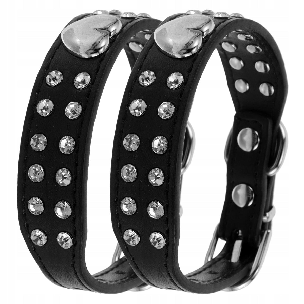 2Pcs Lightweight Rhinestone Dog Collar Sparkly Adjustable Pet Jewelry Brand no brand
