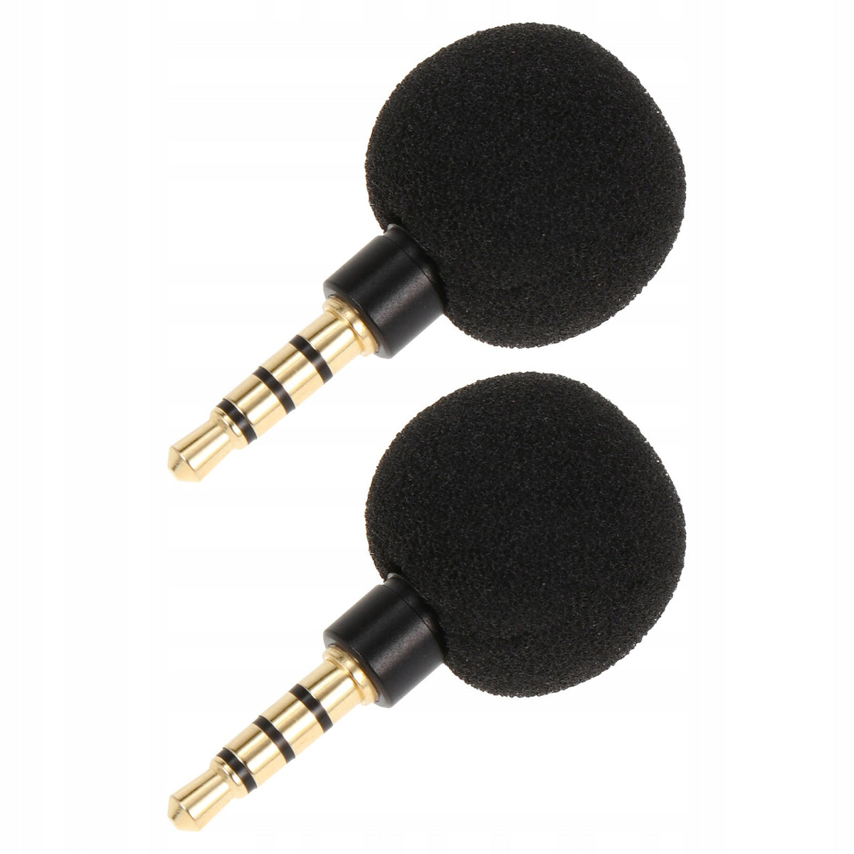 2Pcs Mini Portable Black Microphone for Pc Laptop Mobile Recording