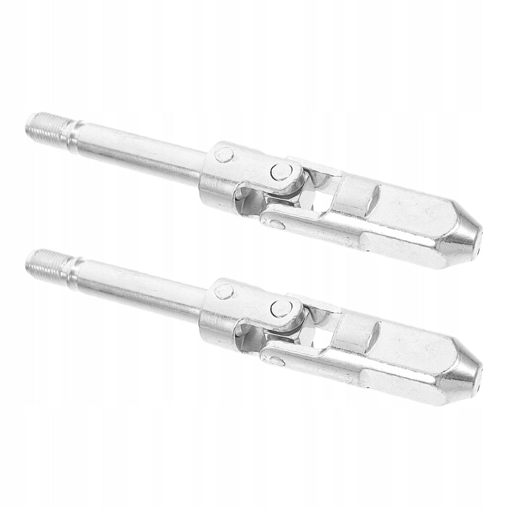 2Pcs Silver Steel Floor Jack Parts with Universal Joint and Oil Seal Brand no brand