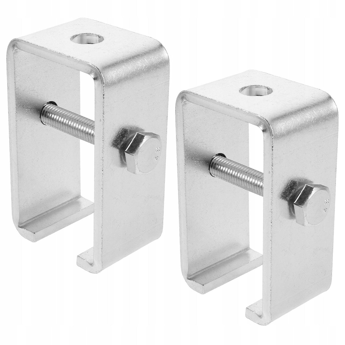2Pcs Silver Steel Trolley Track Ceiling Mount Brackets for Workshops Brand no brand