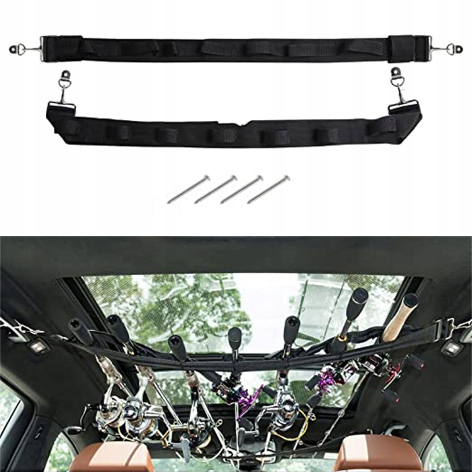 2Pcs Vehicle Fishing Rod Holder Belt Car Fishing Pole Carrier Adjustable EAN (GTIN) 0793408978186