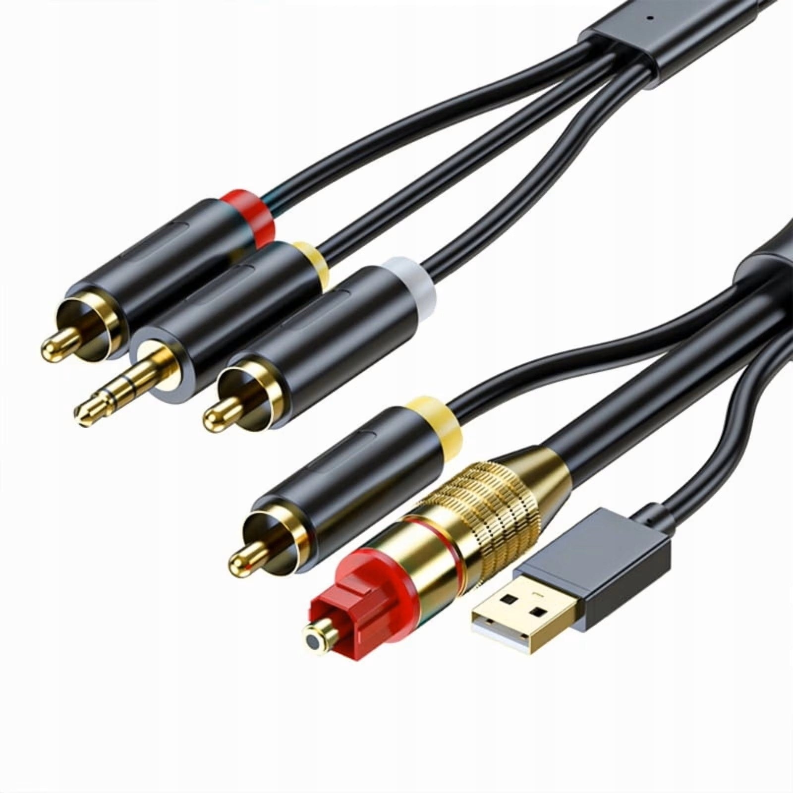 2RCA+3.5Mm Jack Audio TV Optical Cable Toslink USB to HDTV DVD Headphones Manufacturer code 463657