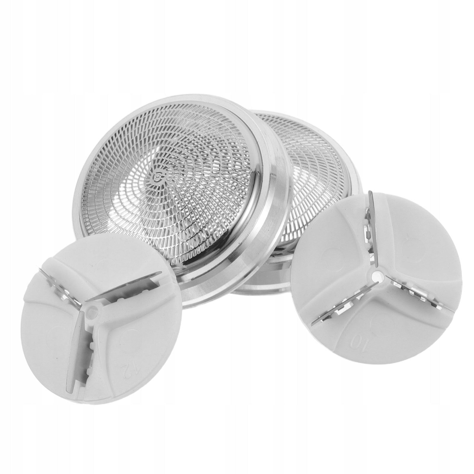 2SETS SILVER SHAVER CUTTER ASSEMBLY FOR SID ROTARY ELECTRIC SHAVER Dominant color silver