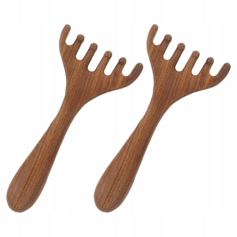 2SZT DREWNIANY GRZEBIEŃ DO MASAŻU SKÓRY GŁOWY GUA SHA DO RELAKSU Brand no brand