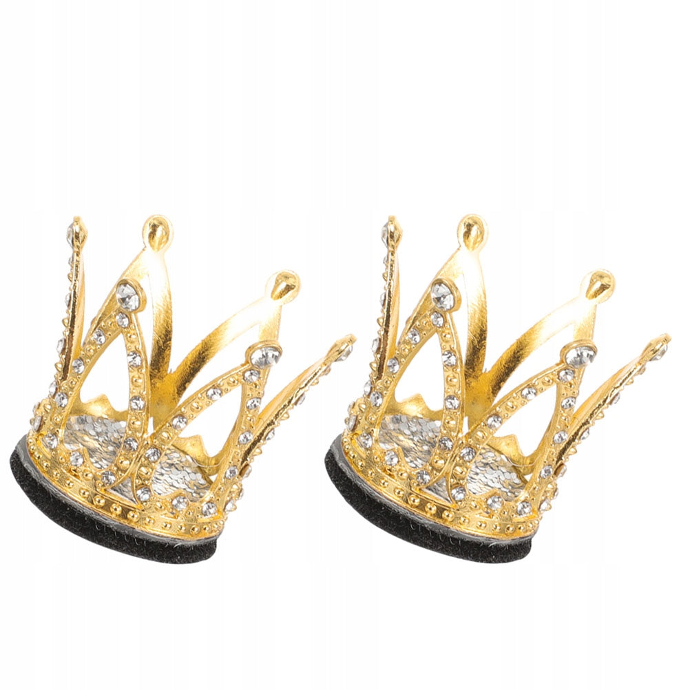 2SZT ELEGANCKA KORONA DEKORACJA KASKU MOTOCYKLOWEGO I ROWEROWEGO Color gold