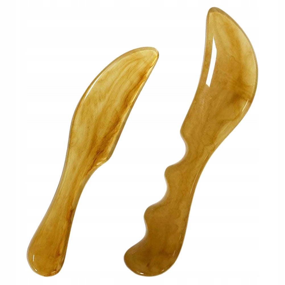 2SZT MASAŻER DO CIAŁA GUA SHA Z ŻYWICY KAWOWY Brand no brand