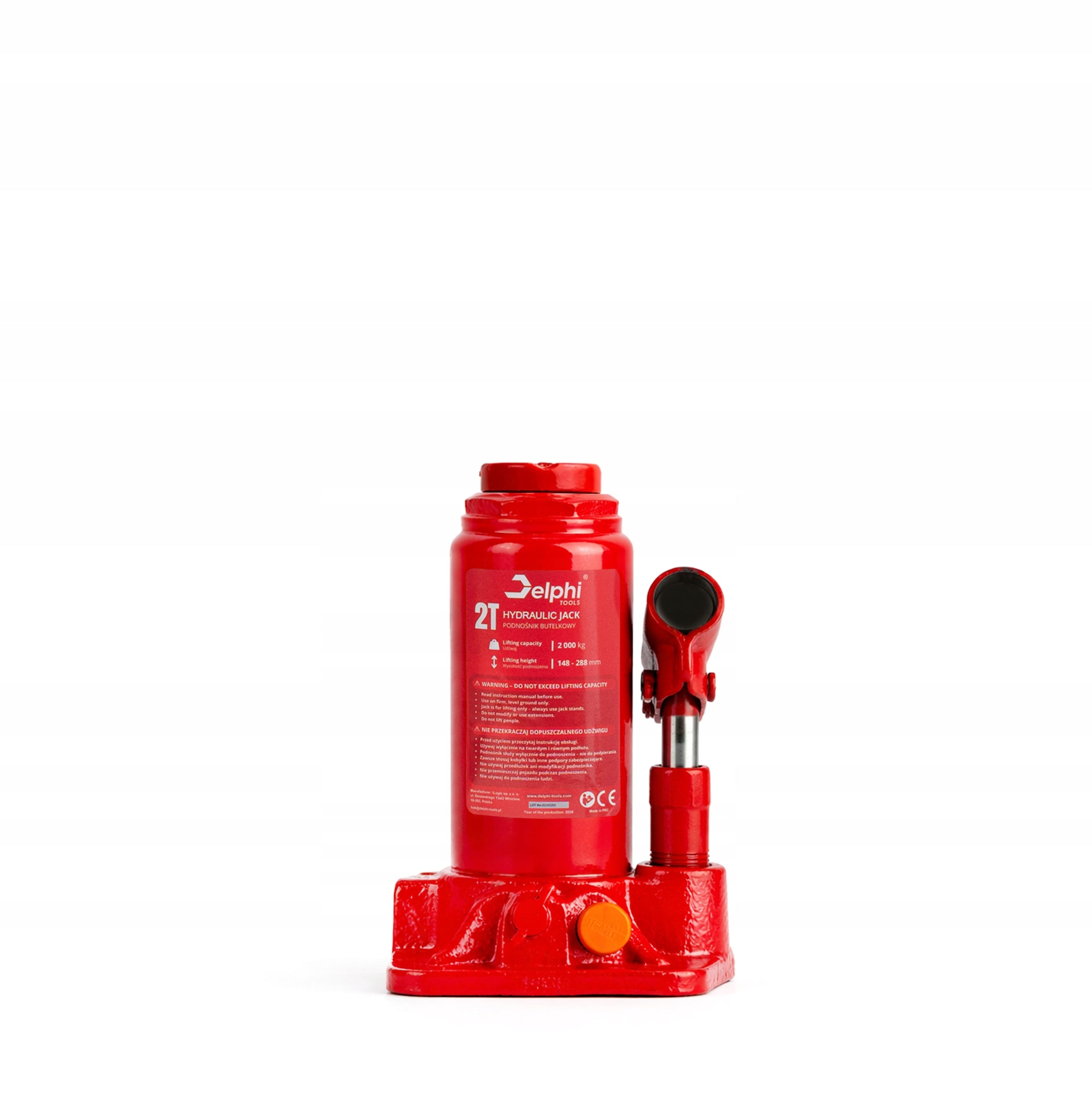 2T 2000KG 148-288MM HYDRAULIC BOTTLE BOLLARD CAR LIFT Manufacturer code Mocny Podnośnik Tłokowy Lewarek Zawór