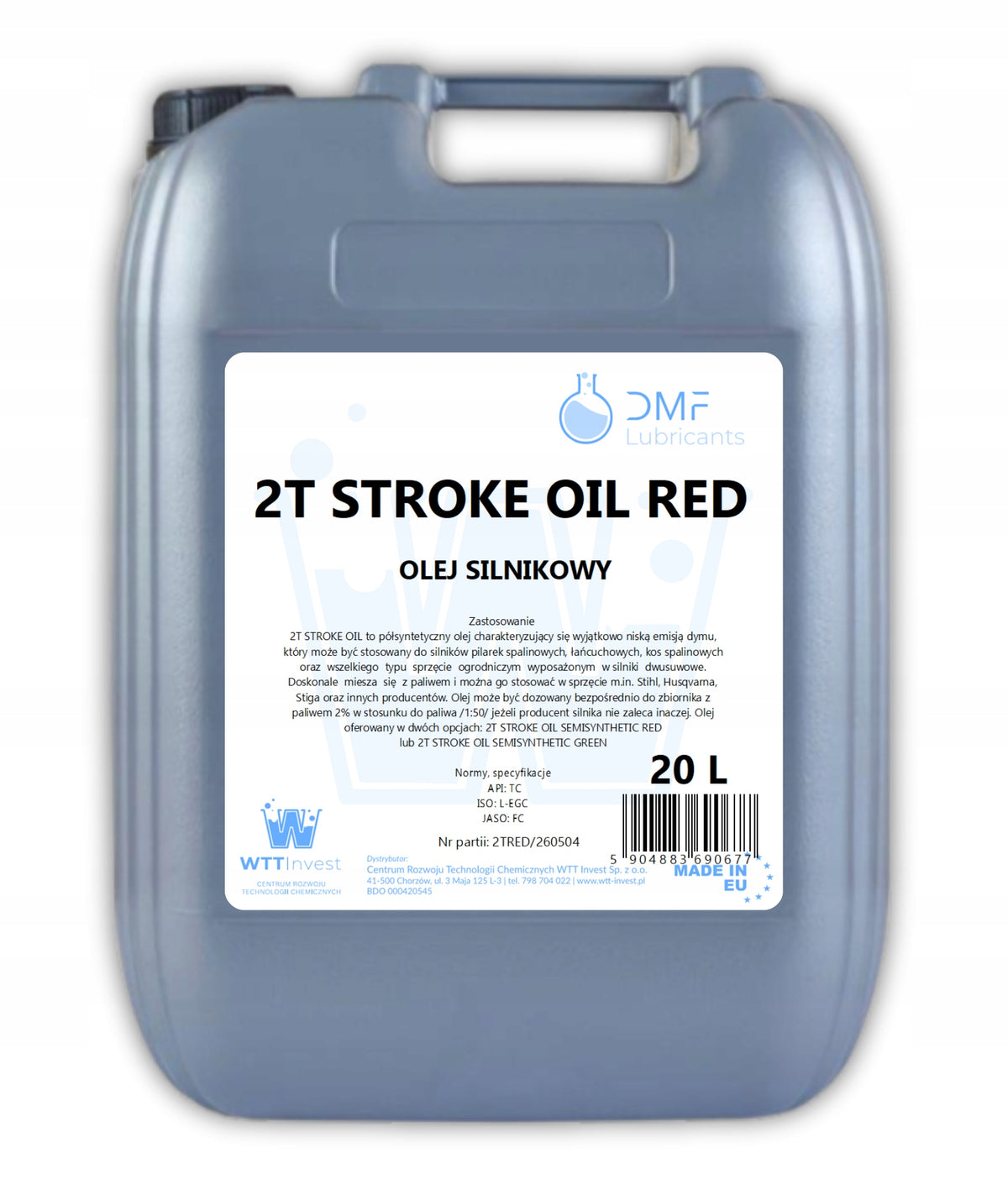 2T RED Engine Oil for Stroke Oil 20L API TC Fuel Blend