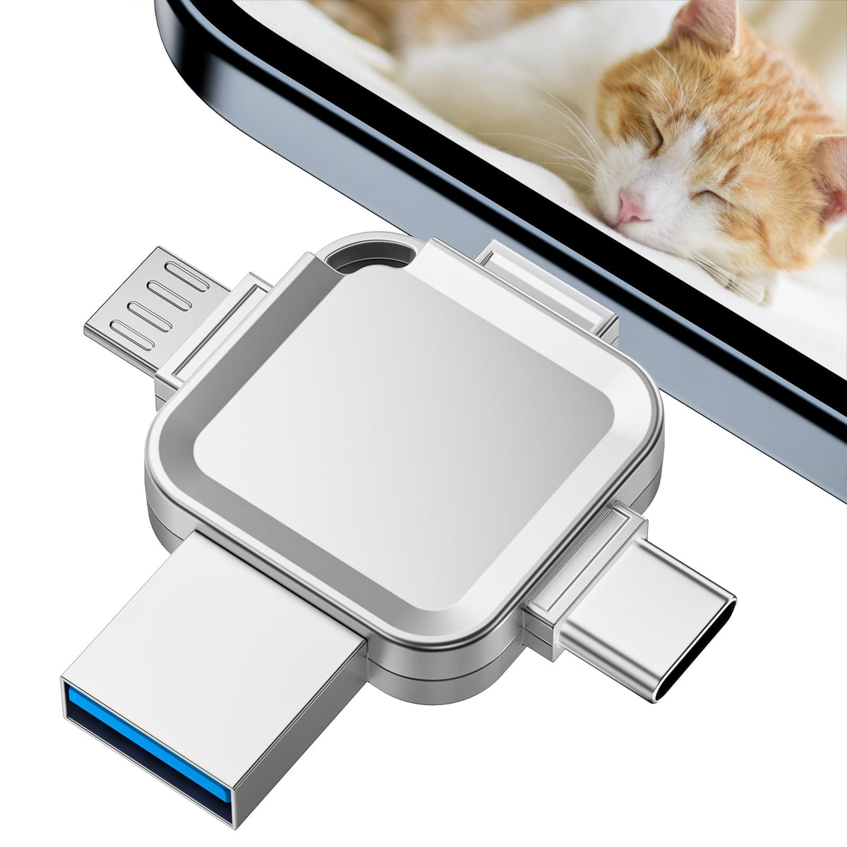 2TB (2000GB) 4-in-1 USB 3.0 Flash Drive for iPhone, Android/Micro USB, Windows Manufacturer code pen222