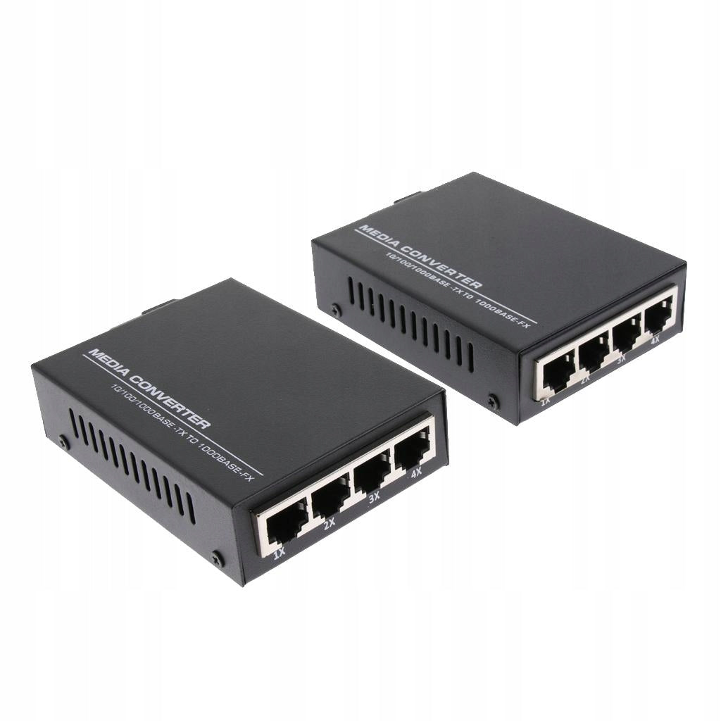 2X 1000M Ethernet Media Converter Single Mode Fiber Optic For