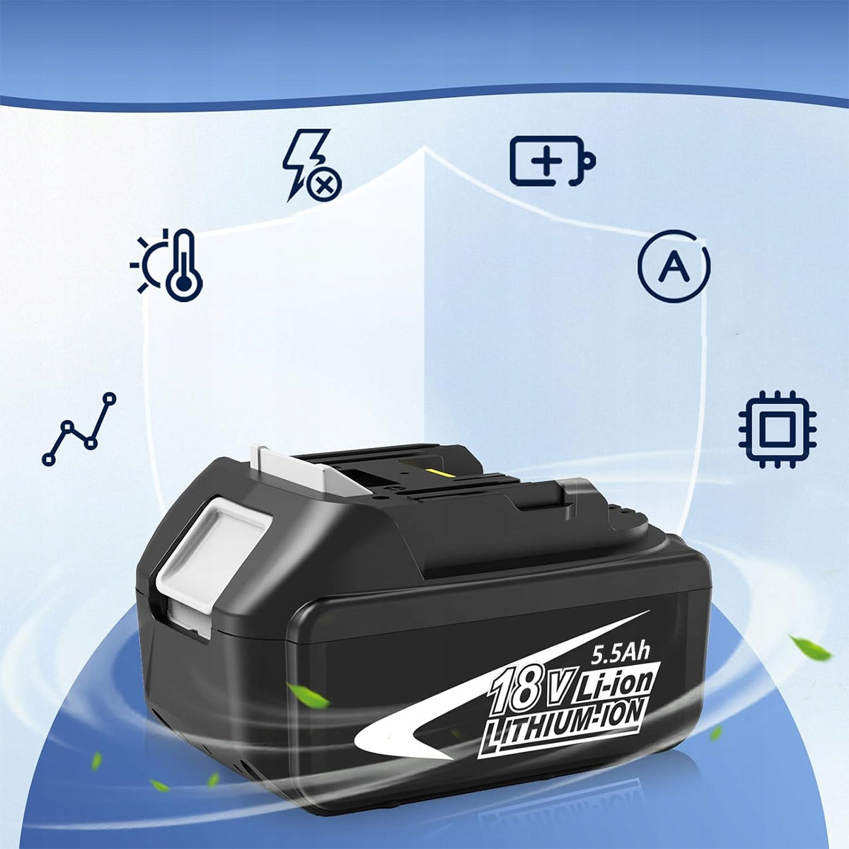 2X 18V LI-ION 5.5AH BATTERY FOR MOCK-UP BL1850B BL1860B POWER TOOLS EAN (GTIN) 6900581210765