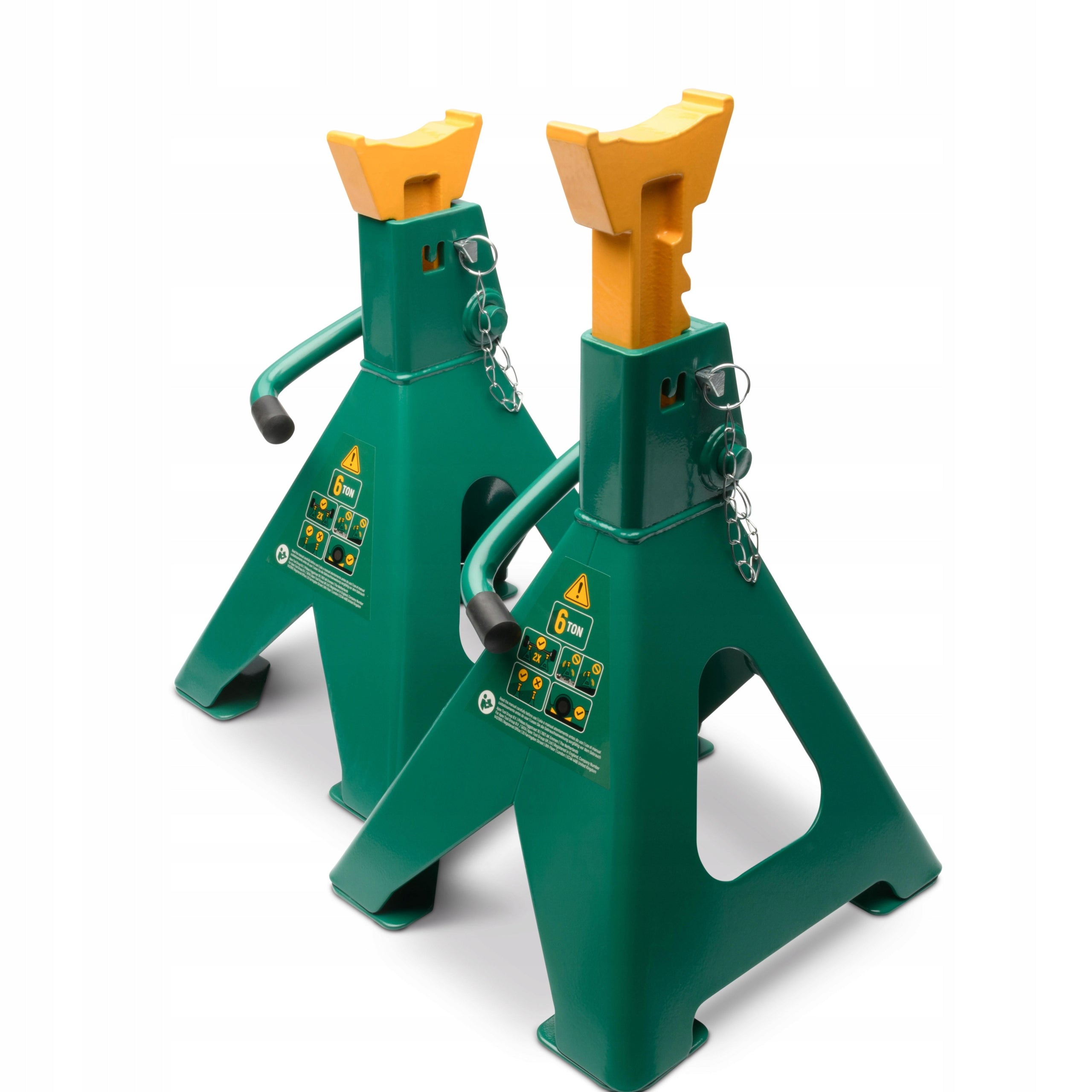 2X 2x 6T CAR STANDS SUPPORTS WITH PIN LOCK ADJUSTABLE SAT