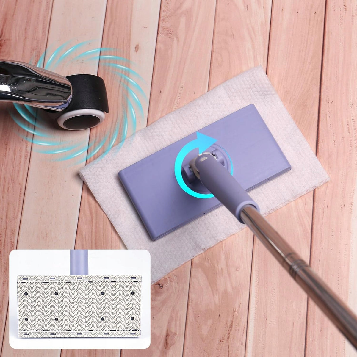2X 360 DEGREE ROTARY CLEANING MOP WITH 10 CARTRIDGES FOR HOME Brand no brand