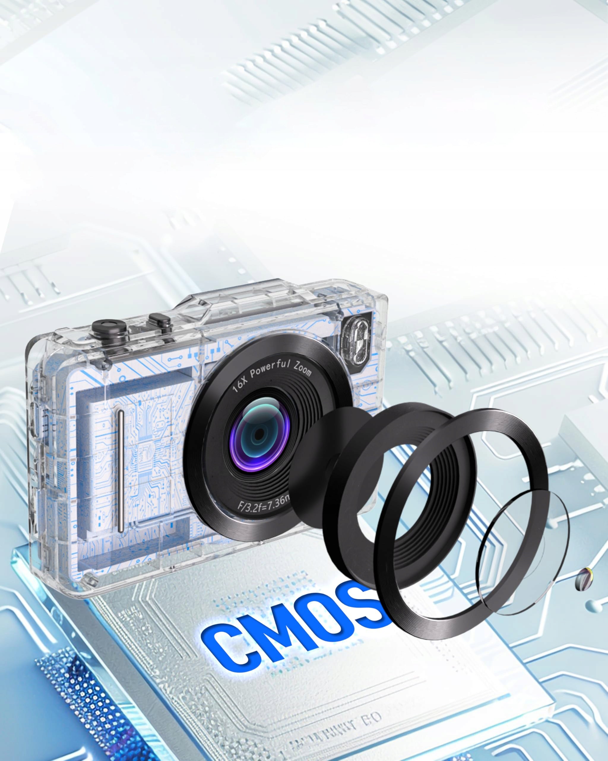 2X 48MP DIGITAL CAMERA WITH 32GB CARD NON-SLIP WITH 16X MACRO ZOOM