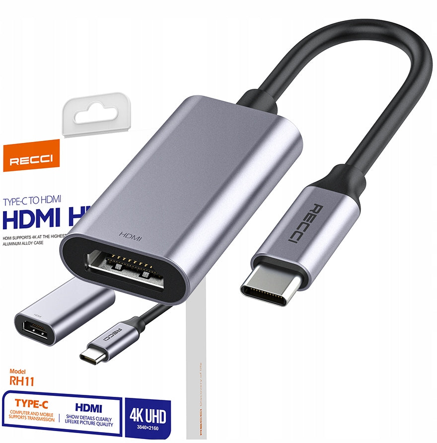 2X ADAPTER HUB WITH USB-C TO HDMI 4K UHD RECCI