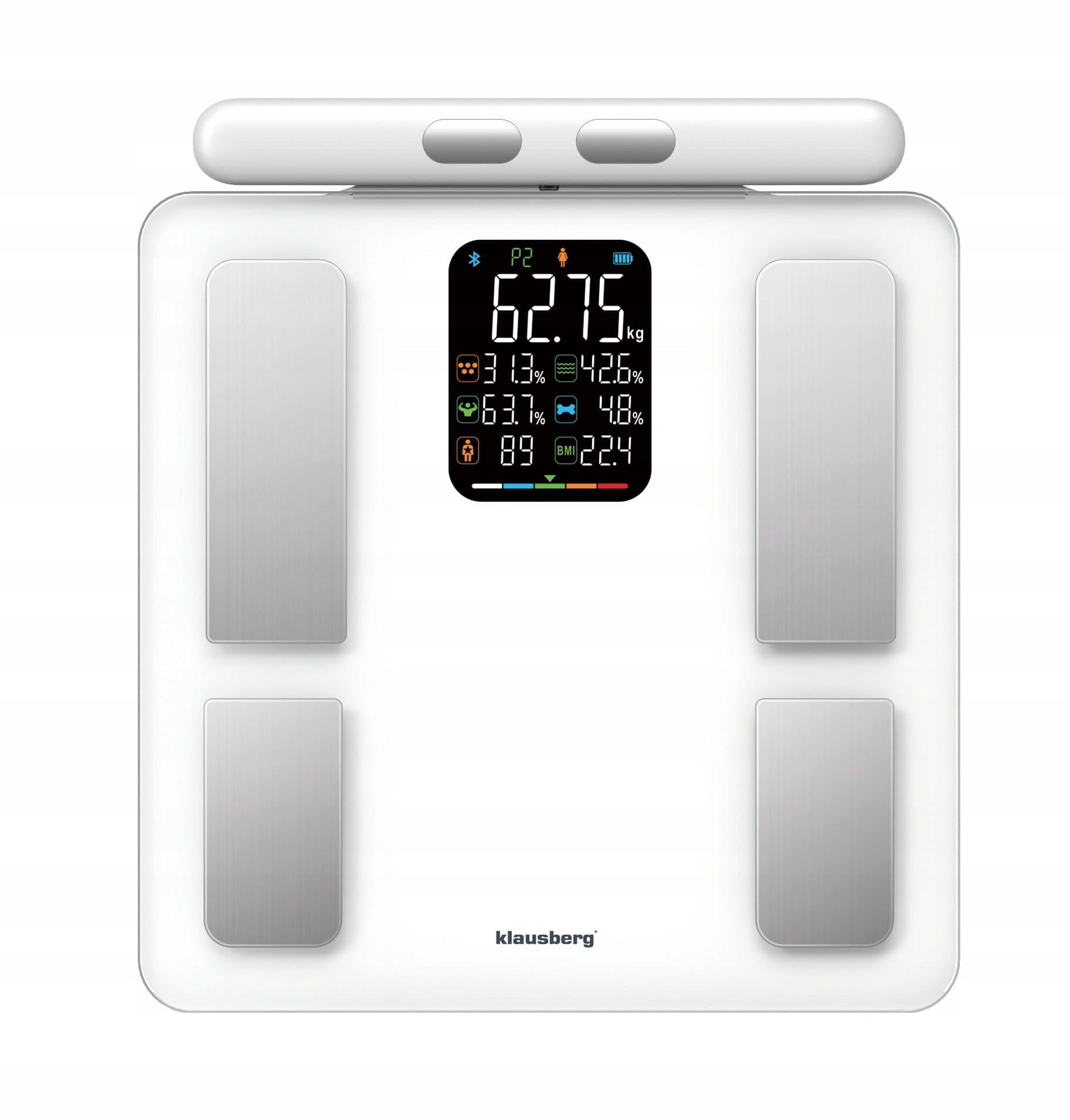 2X ANALYTICAL BATHROOM SCALE SMART IOS ANDROID KLAUSBERG KB-7857 Brand Klausberg