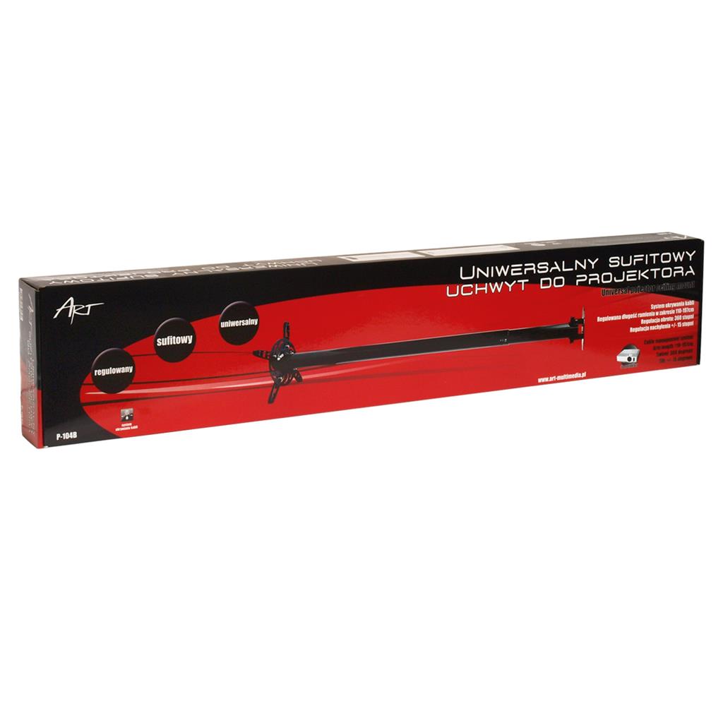 2X ART P-104B ceiling mount 110-197cm black Manufacturer code RAMART P-104 CZARNY
