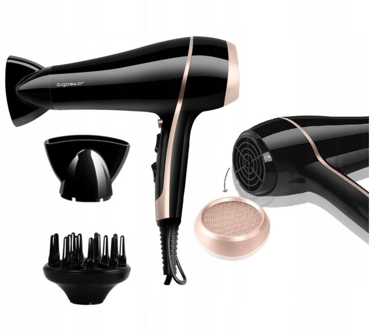 2X Aigostar Professional hair dryer 2400W with ionization function
