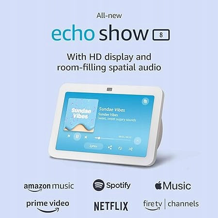 2X Amazon Echo Show 8 (3rd Gen), White Brand Amazon