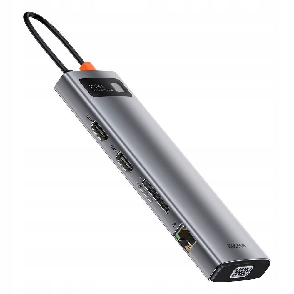 2X BASEUS HUB USB C - 3x USB/USB C PD 100W/AUX/VGA/2x HDMI/SD micro SD/RJ45 Manufacturer Baseus