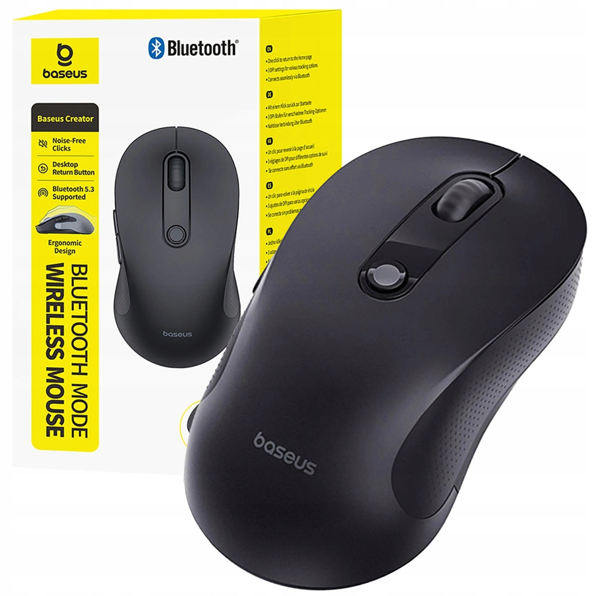 2X BASEUS WIRELESS MOUSE BLUETOOTH 5.3 COMPUTER MOUSE OPTICAL QUIET