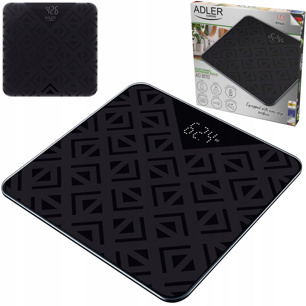 2X BATHROOM SCALE UP TO 180KG LED ELECTRONIC BATTERIES