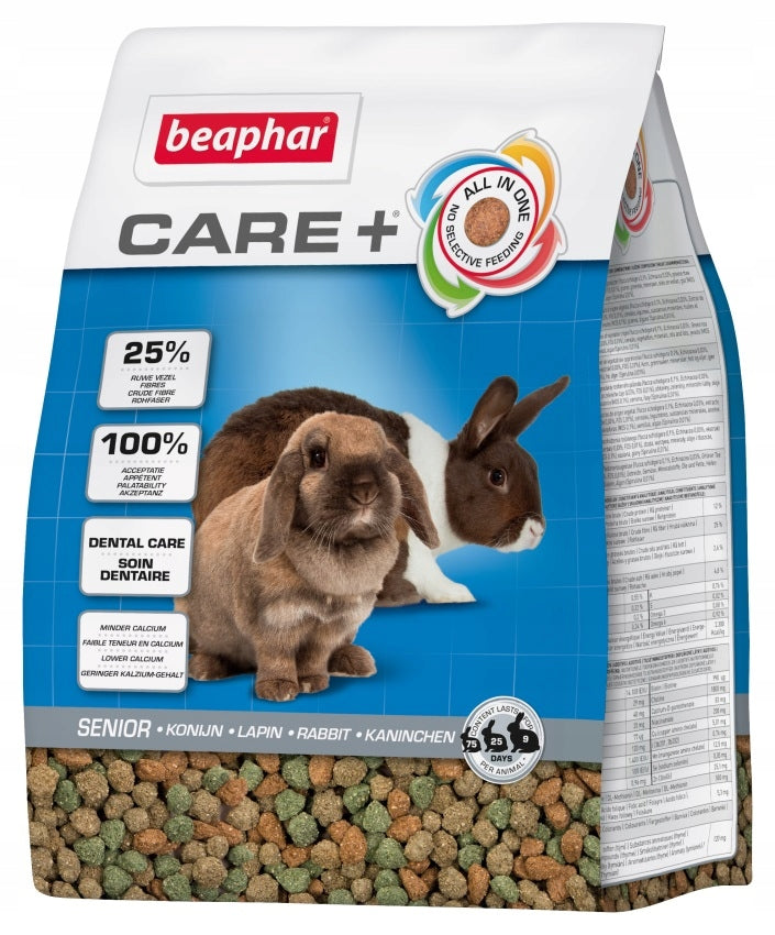2X BEAPHAR-Care+ Rabbit 1,5kg - food for senior rabbits over 6 years old