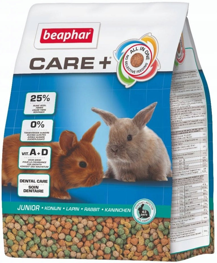 2X BEAPHAR-Care+ Rabbit Junior 1,5kg for rabbits