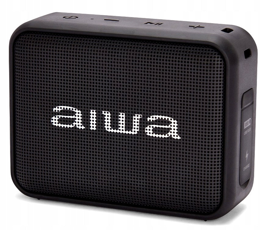 2X BLUETOOTH SPEAKER PORTABLE AIWA BS-200BK FM RADIO Waterproof 2000mAh I